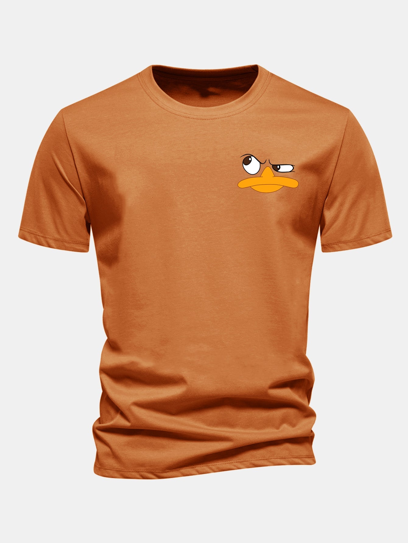 Regular Fit Duck Print Cotton T-Shirt