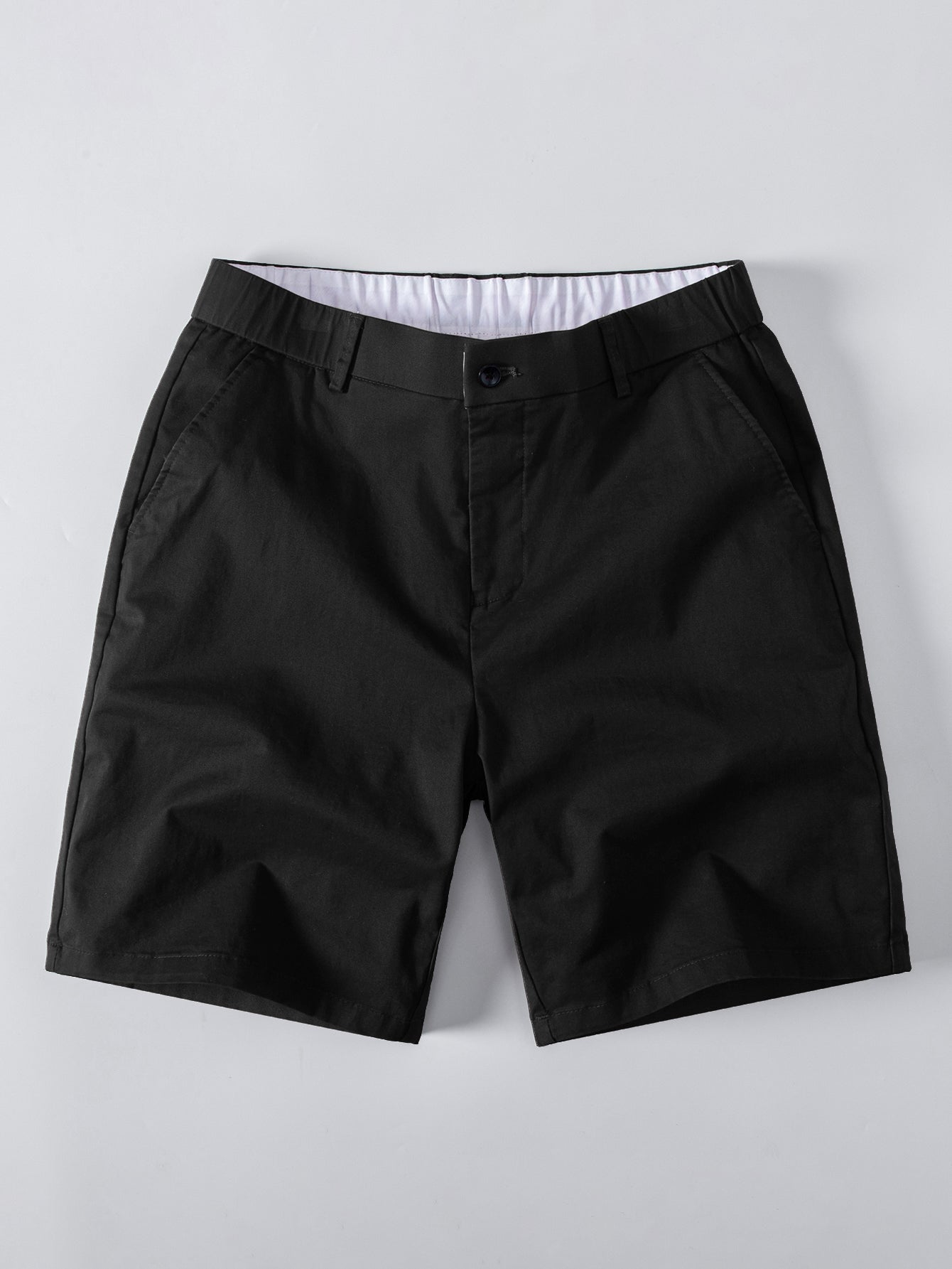 Elastic Waist Chino Shorts