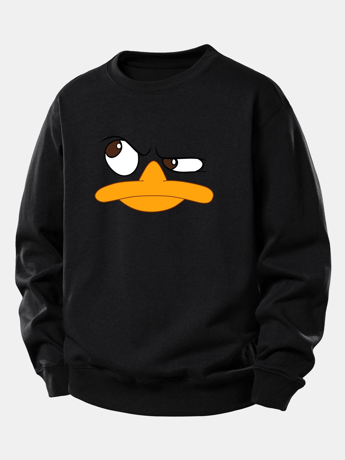 Emoji Duck Print Relax Fit Sweatshirt