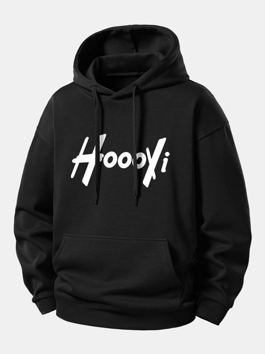 Hoooyi Print Relax Fit Hoodie