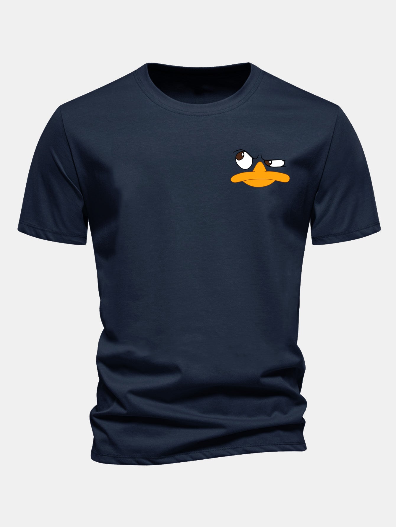 Regular Fit Duck Print Cotton T-Shirt