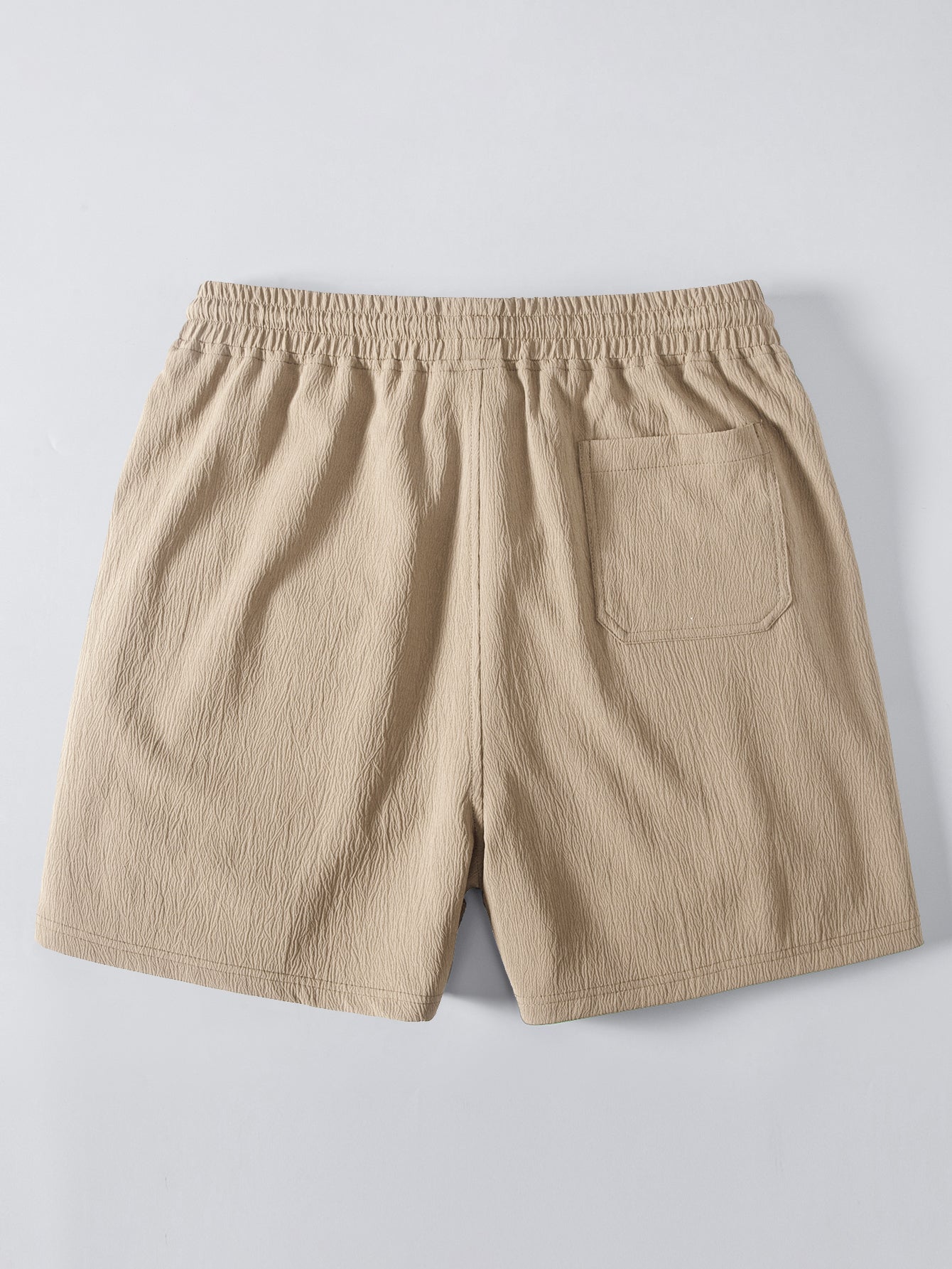 Crinkle Textured Drawstring 5" Shorts
