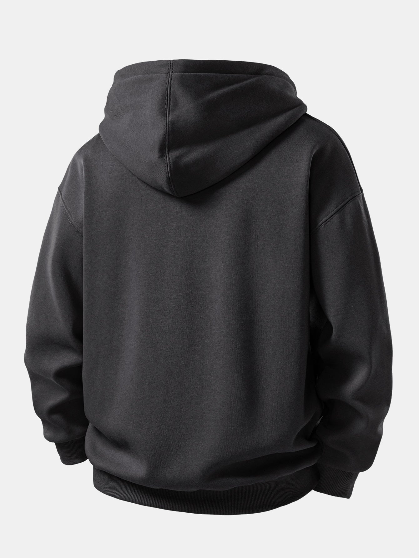 Heart Print Zip-Up Hoodie