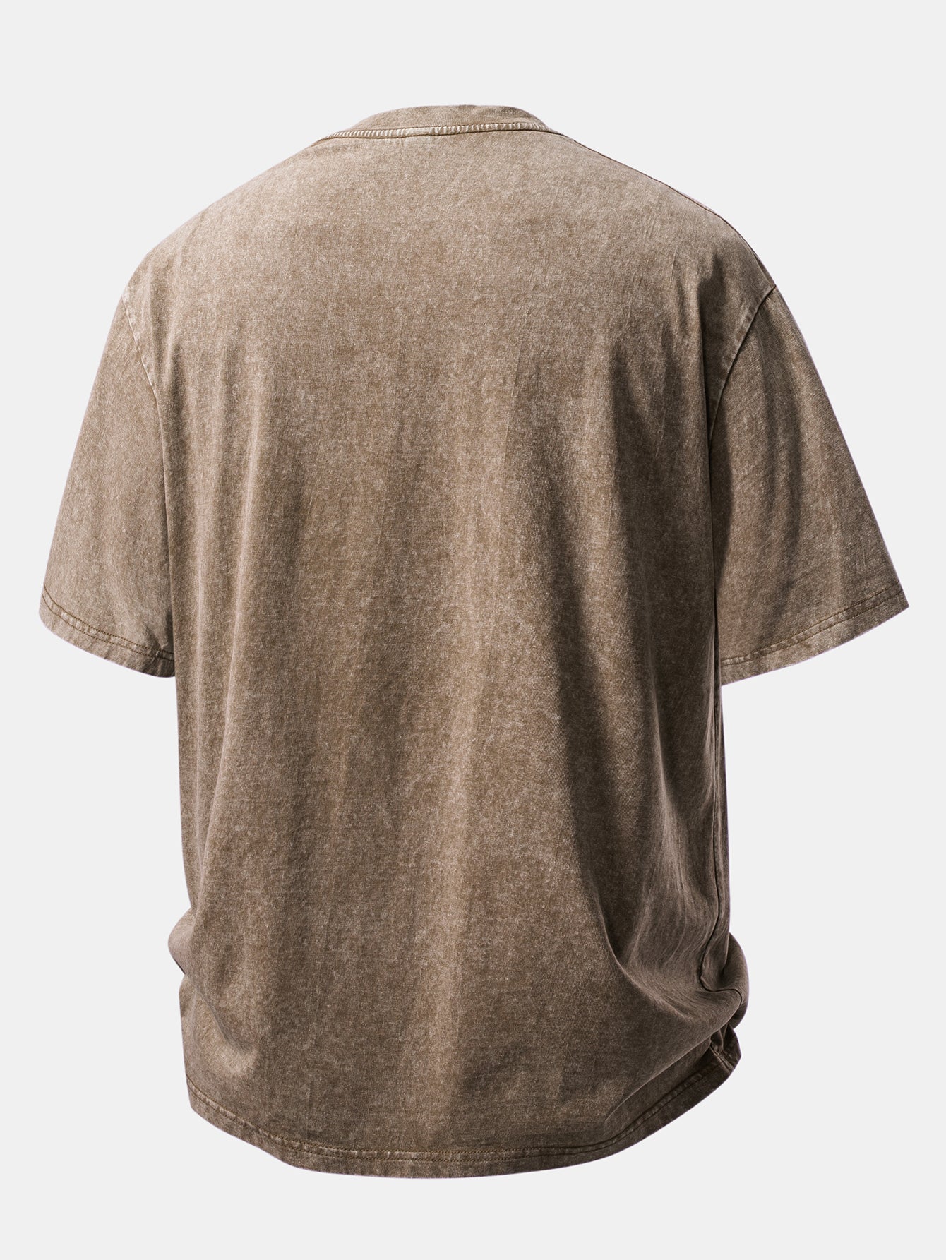 Basic Washed Distressed Drop Shoulder Oversize T-Shirt