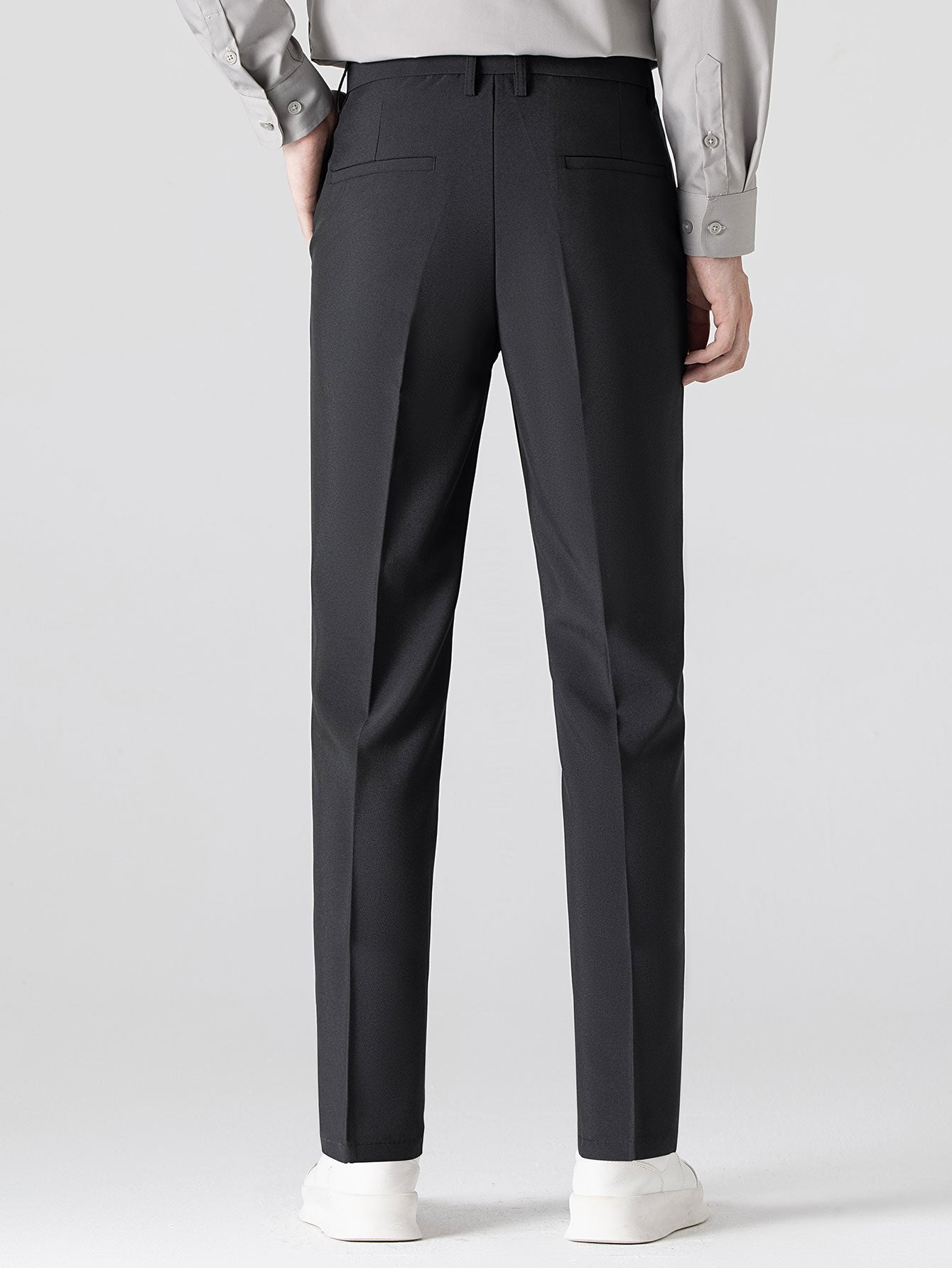 Geometric Jacquard Johnny Collar Polo & Slim Fit Tapered Trousers