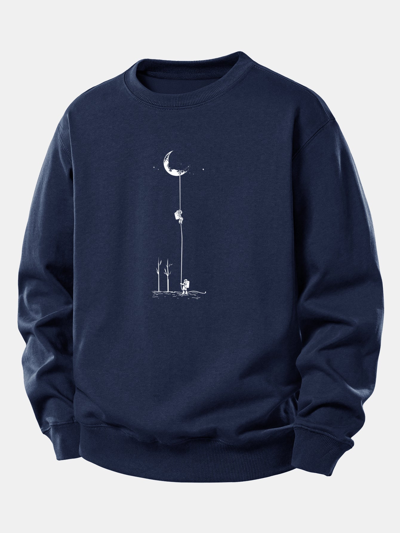 Lunar Astronaut Print Relax Fit Sweatshirt