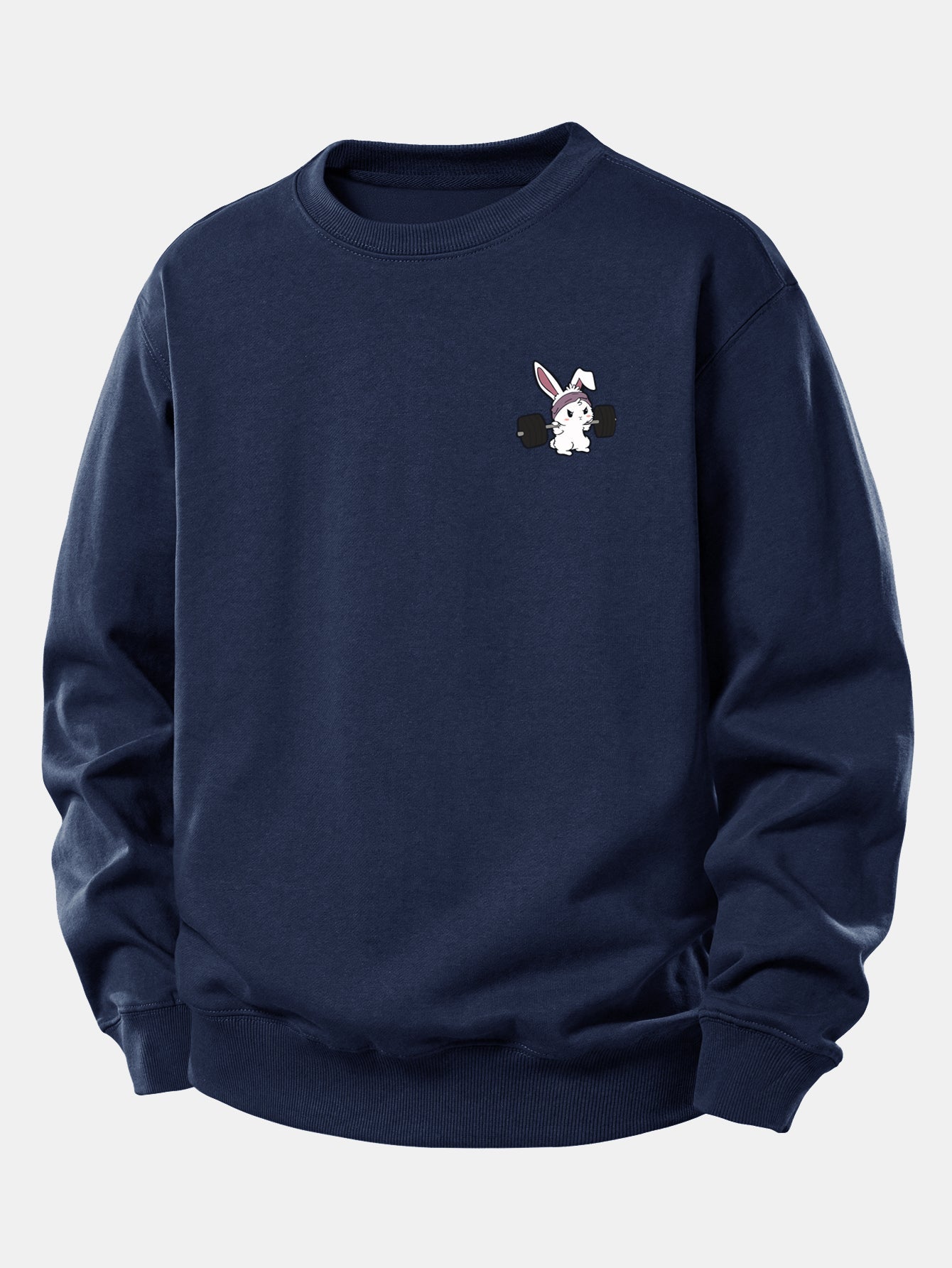 Fitness Rabbit Print Relax Fit Sweatshirt