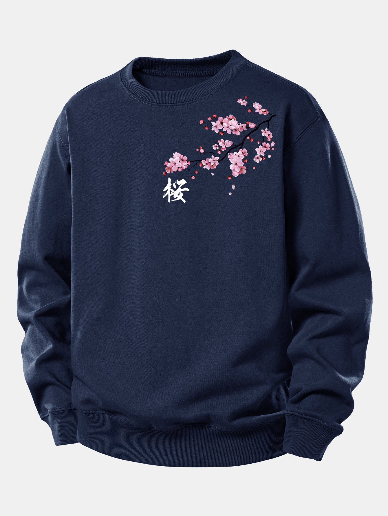 Cherry Blossoms Print Relax Fit Sweatshirt