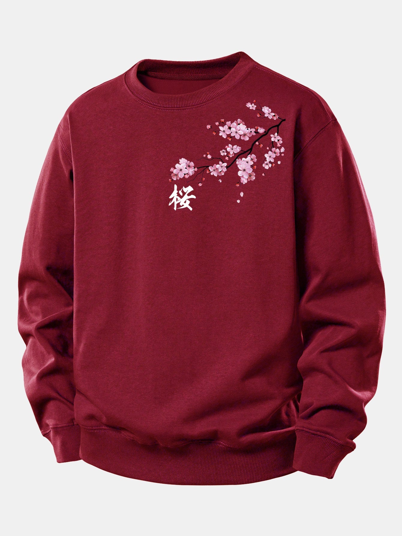 Cherry Blossoms Print Relax Fit Sweatshirt