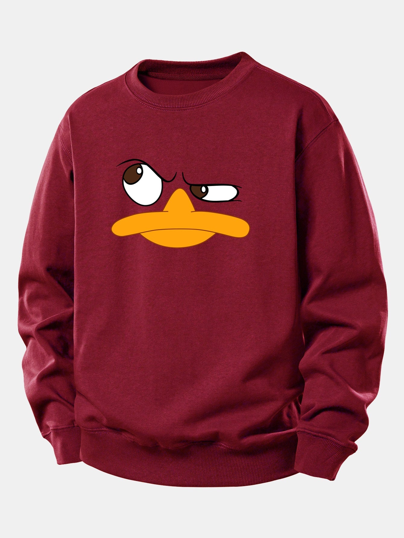 Emoji Duck Print Relax Fit Sweatshirt