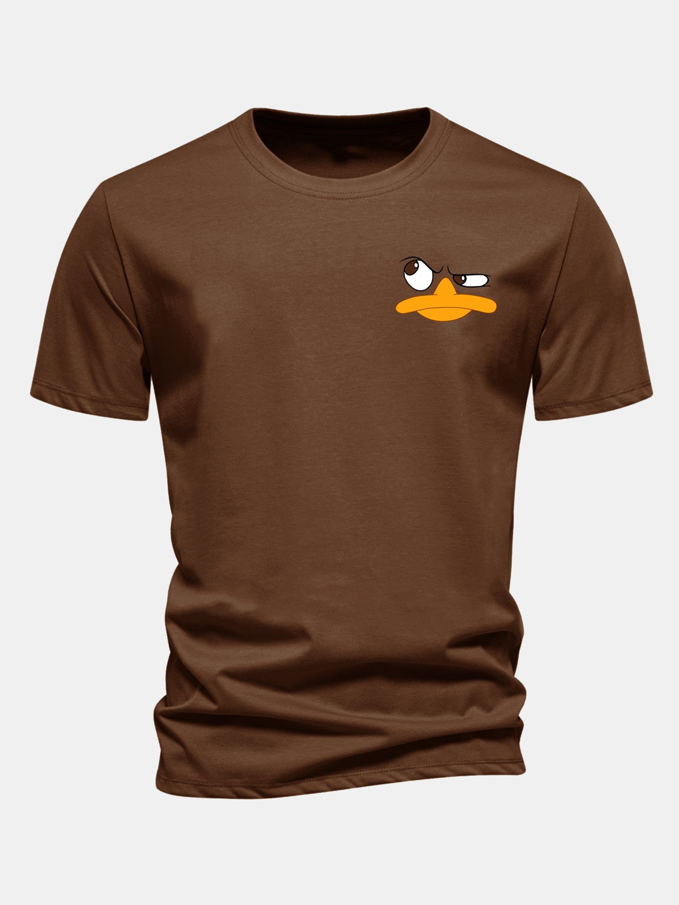 Regular Fit Duck Print Cotton T-Shirt