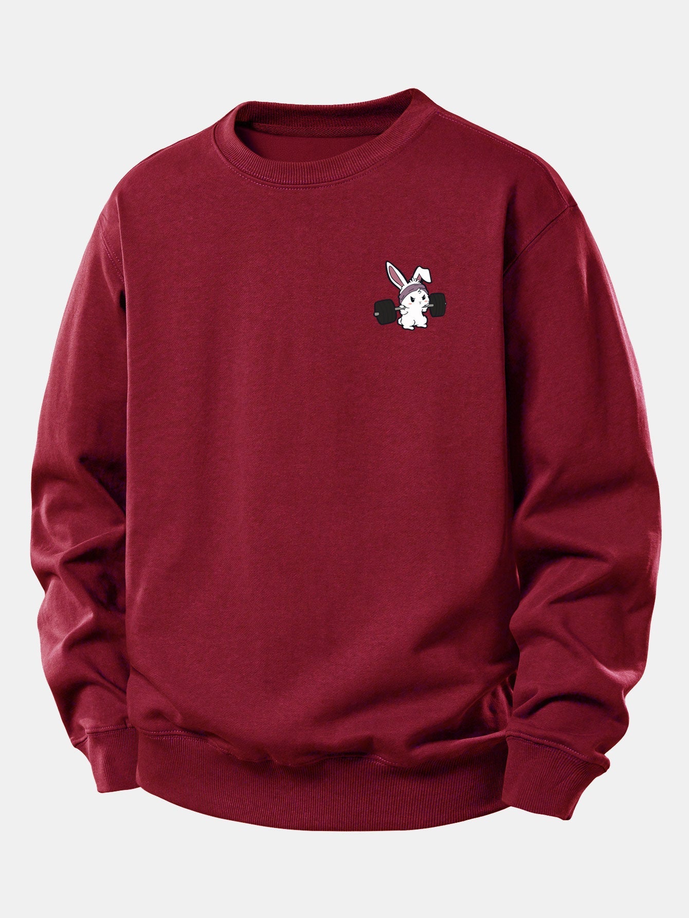 Fitness Rabbit Print Relax Fit Sweatshirt