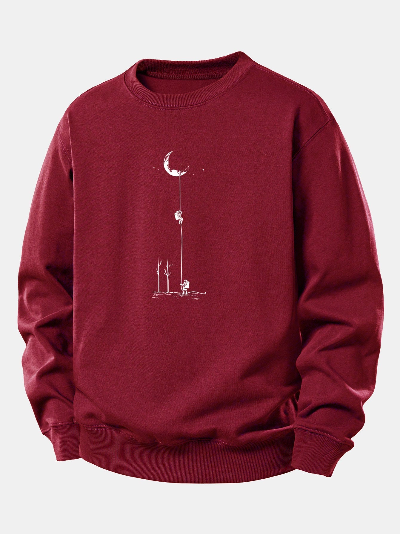 Lunar Astronaut Print Relax Fit Sweatshirt