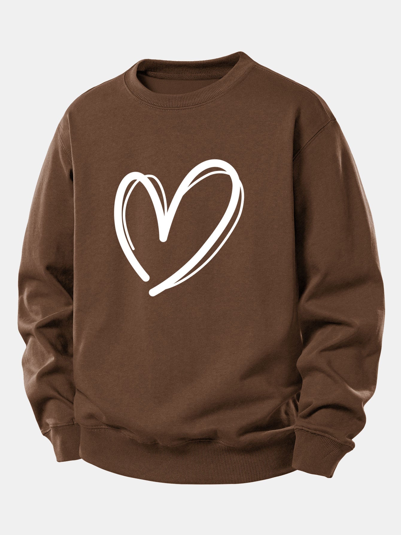 Heart Print Relax Fit Sweatshirt