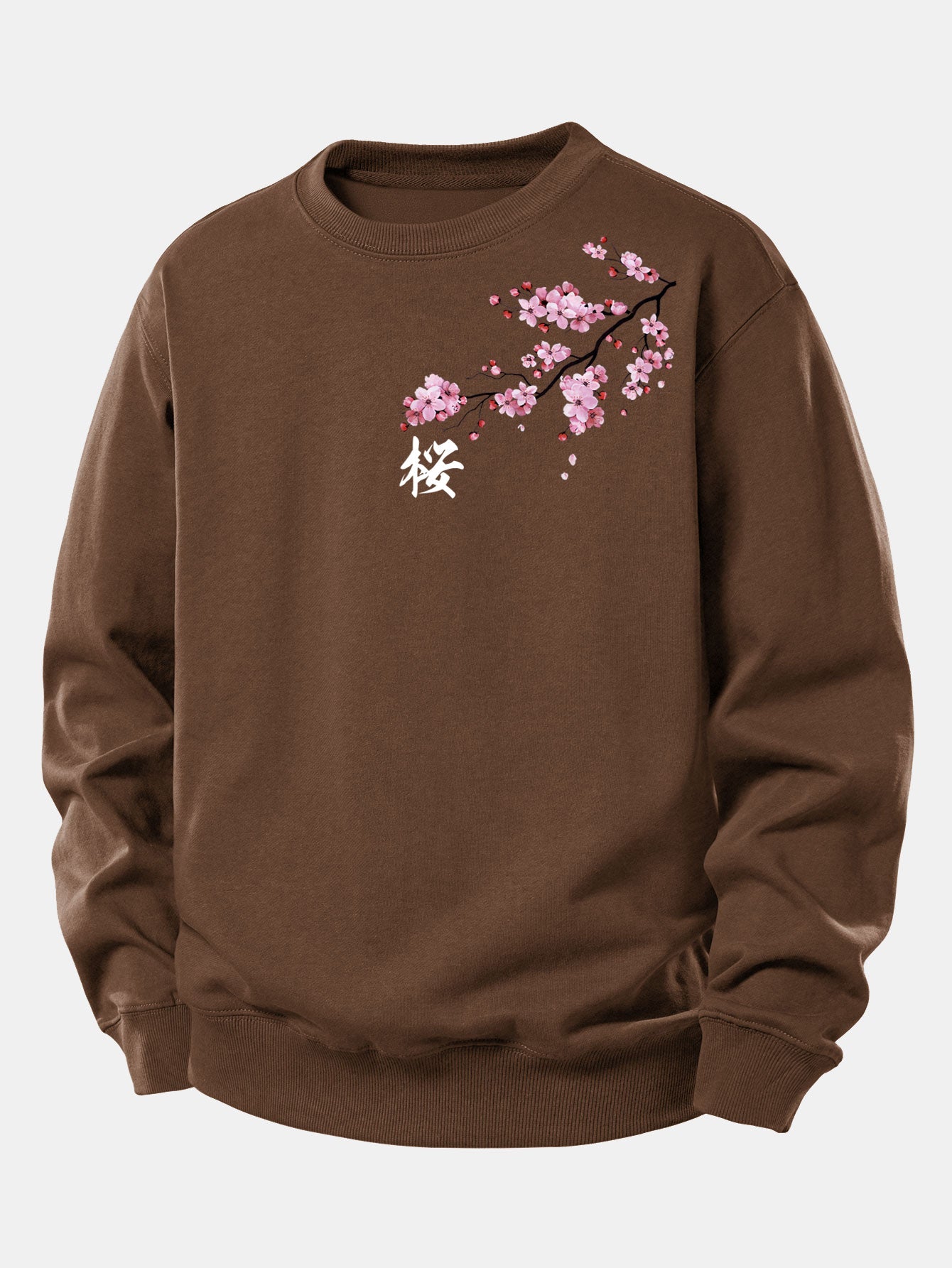 Cherry Blossoms Print Relax Fit Sweatshirt