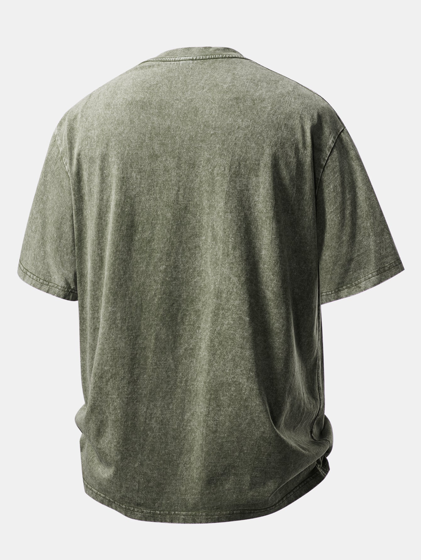Basic Washed Distressed Drop Shoulder Oversize T-Shirt