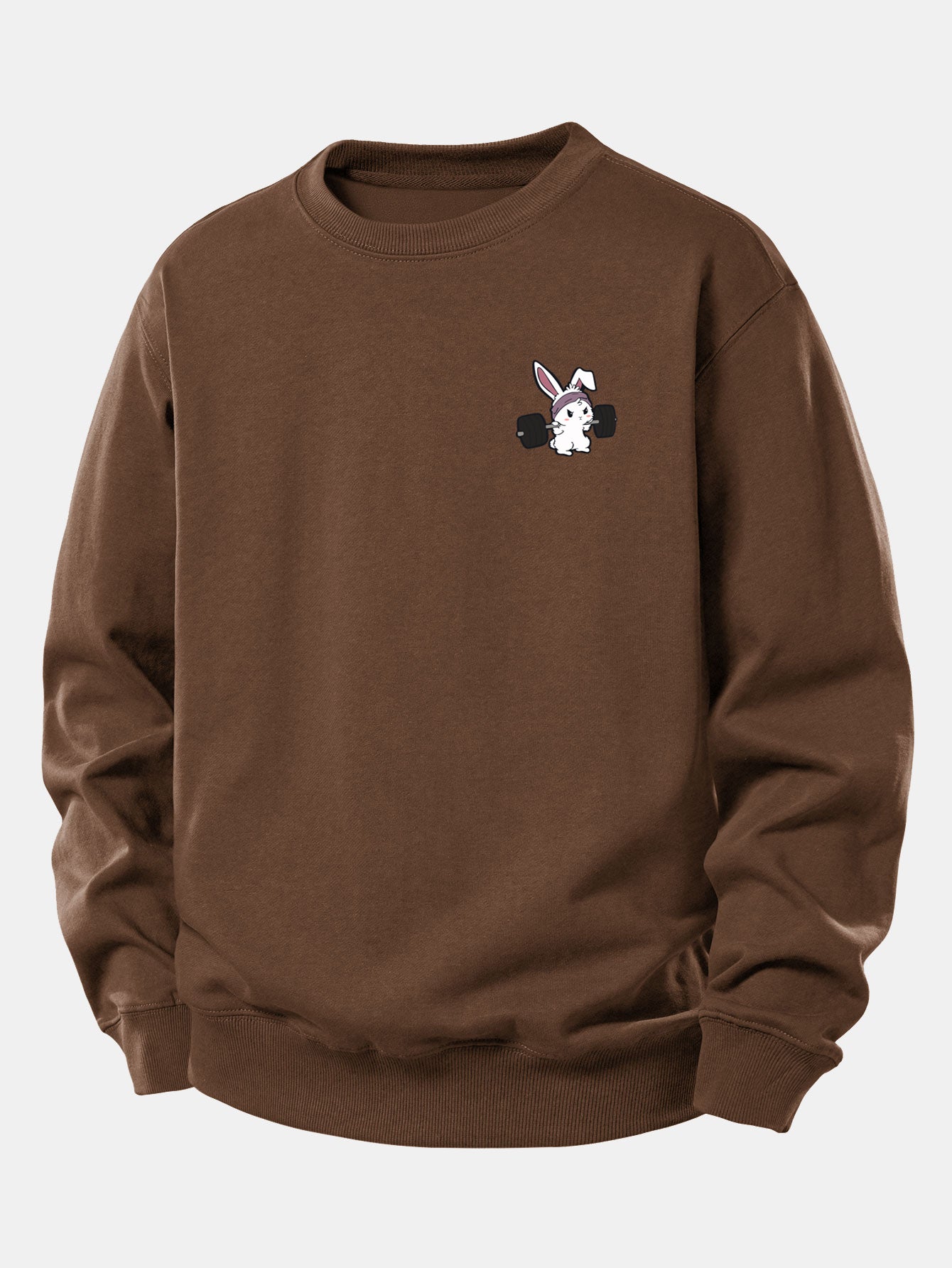 Fitness Rabbit Print Relax Fit Sweatshirt