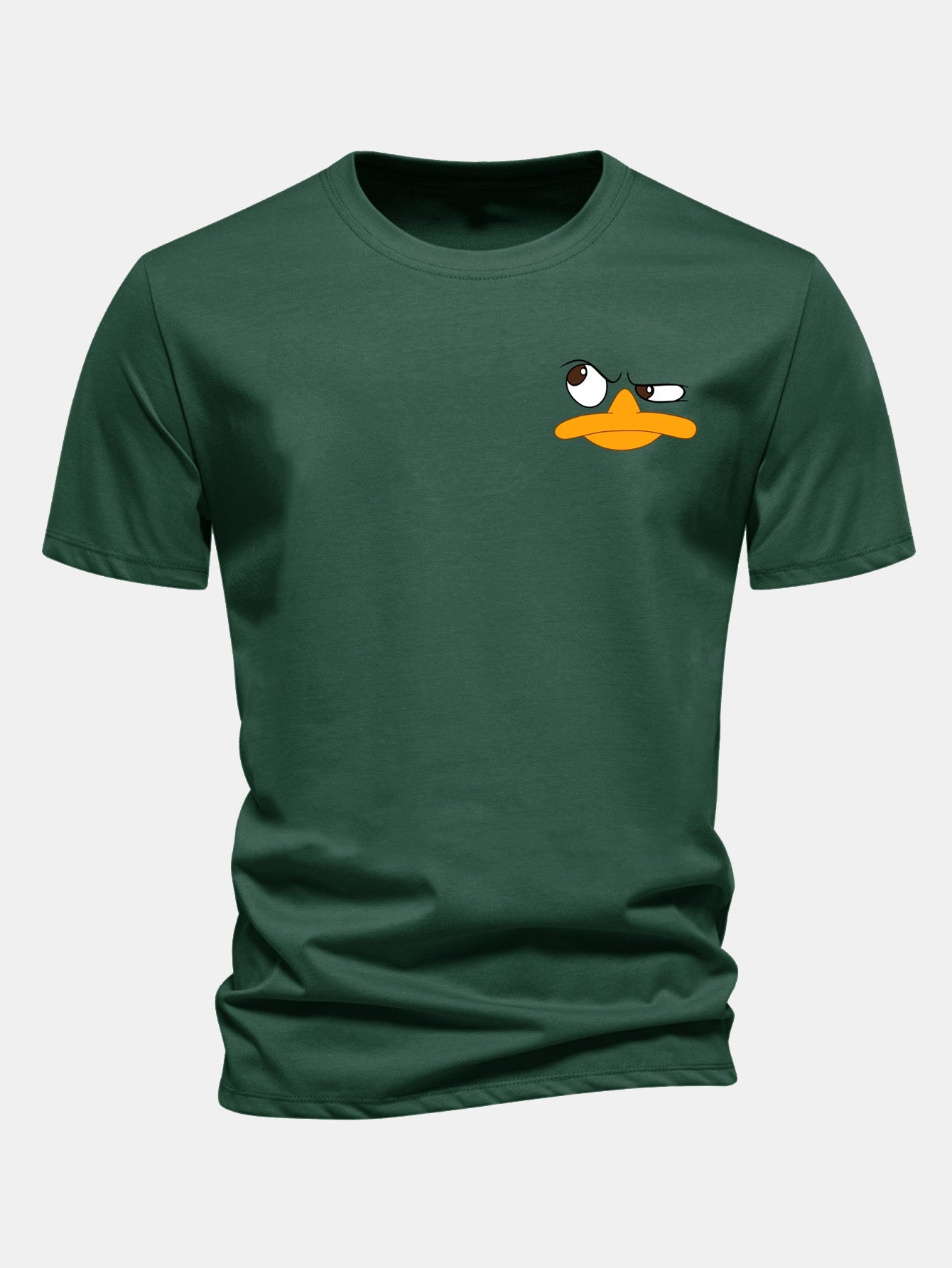 Regular Fit Duck Print Cotton T-Shirt