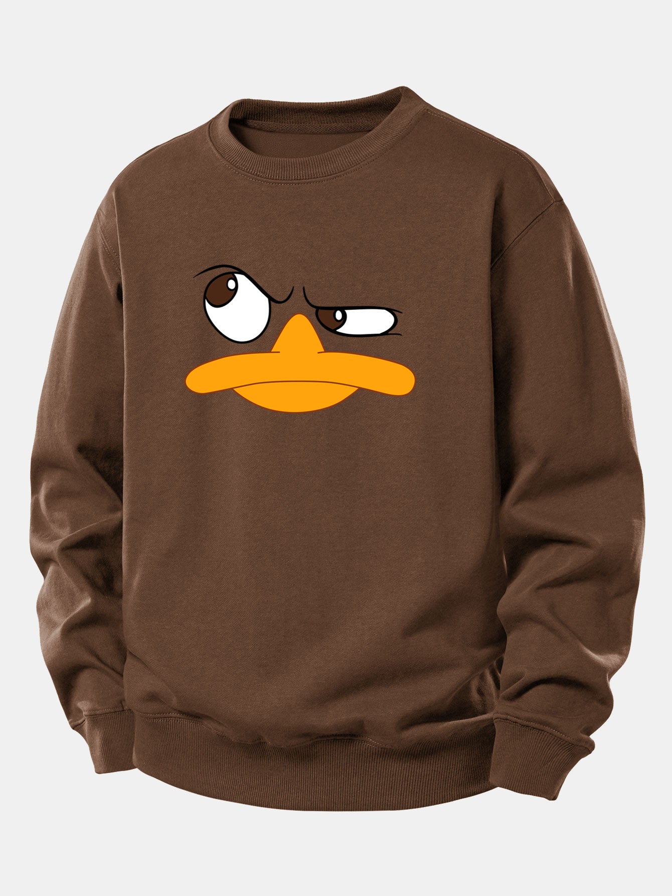 Emoji Duck Print Relax Fit Sweatshirt