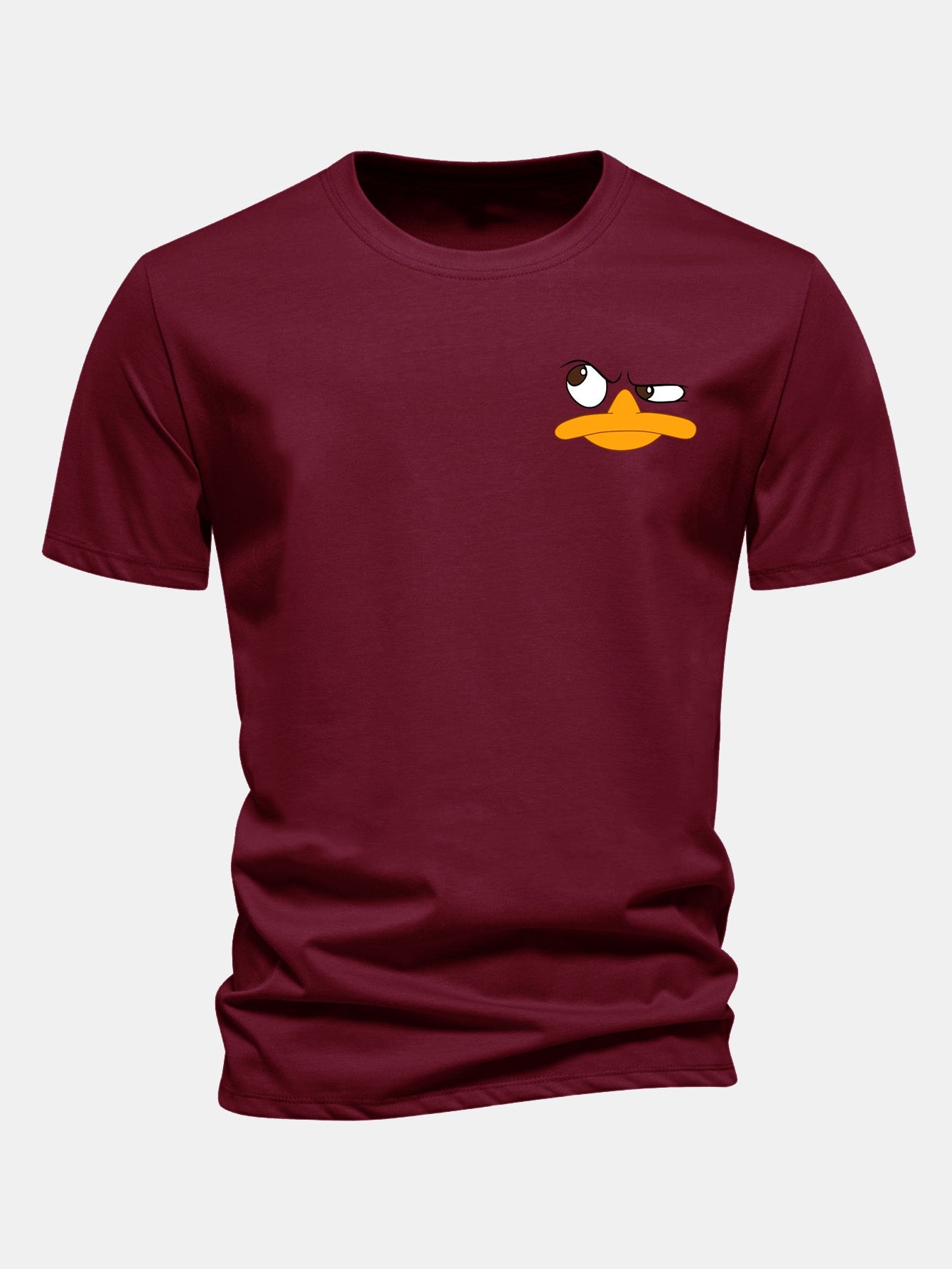Regular Fit Duck Print Cotton T-Shirt