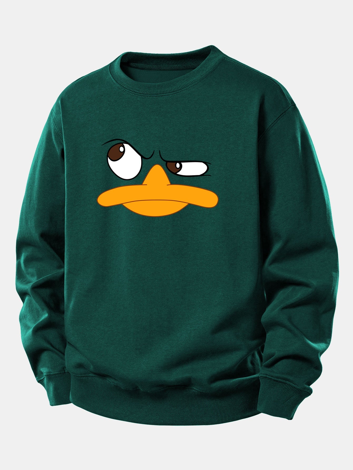 Emoji Duck Print Relax Fit Sweatshirt