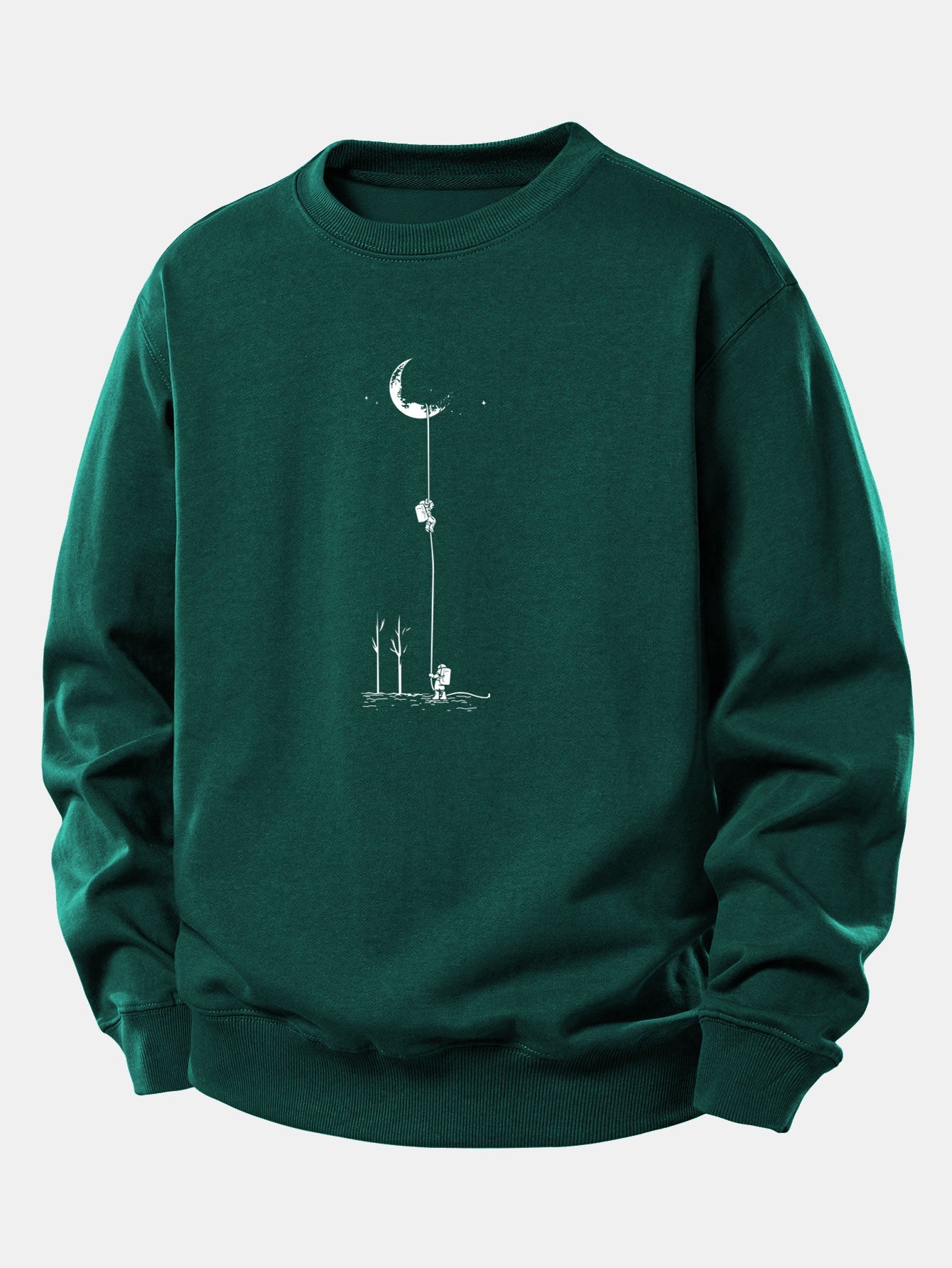 Lunar Astronaut Print Relax Fit Sweatshirt