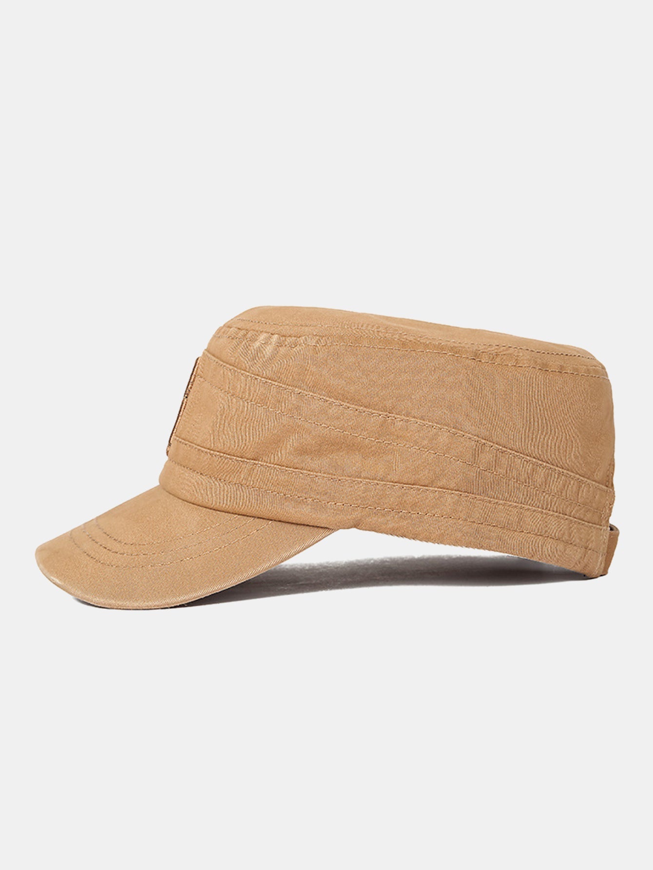 Vintage Military-Style Embroidered Flat Cap With A Casual Visor