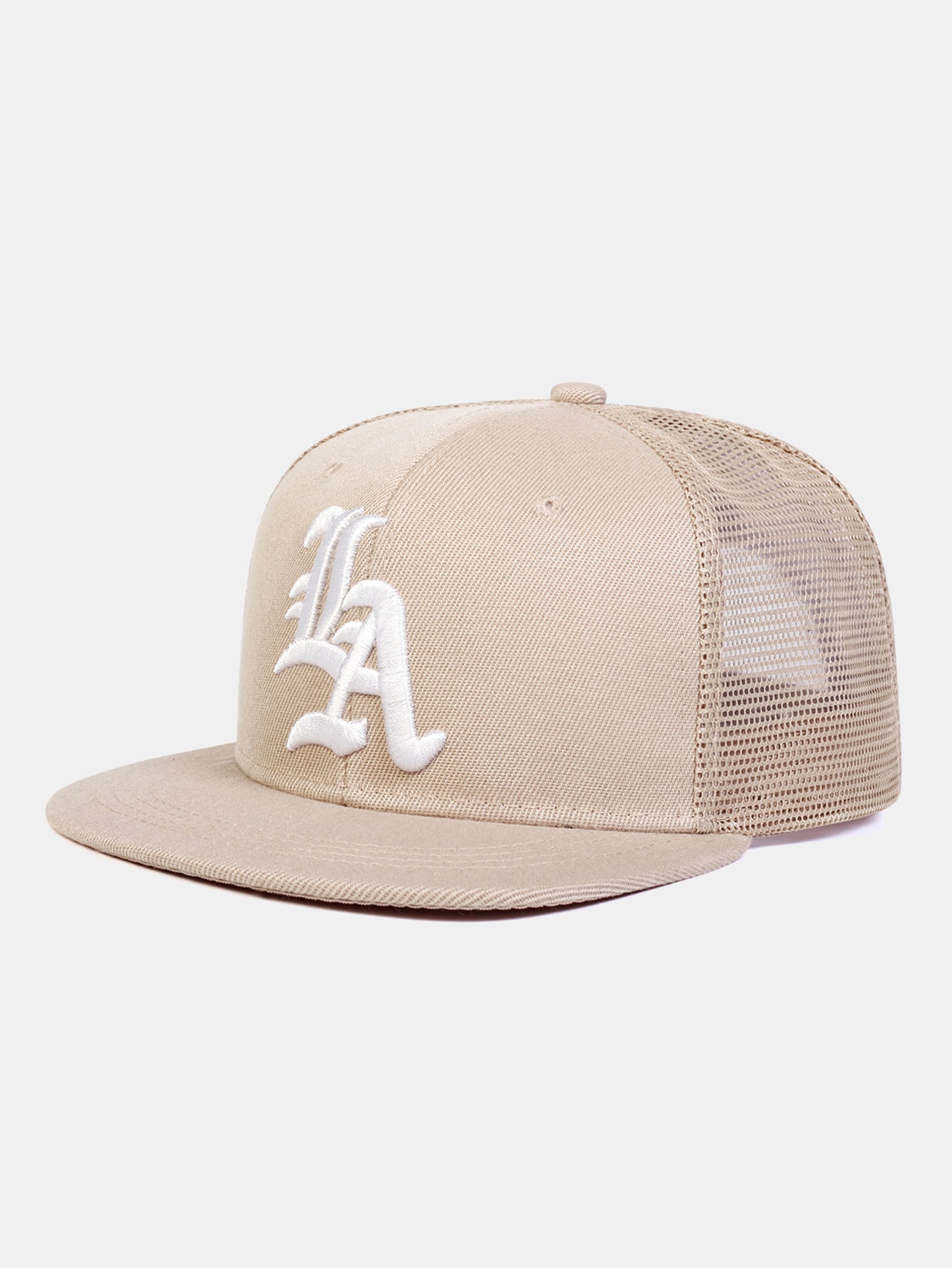 Adjustable Truck Driver Hat With LA Letter Embroidery
