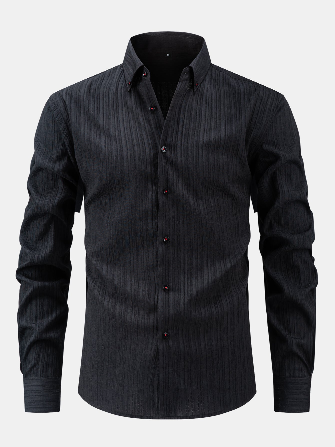 Long Sleeve Crinkle Button Up Shirt