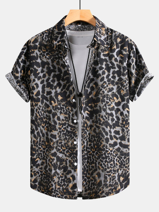 Leopard Print Button Up Shirt