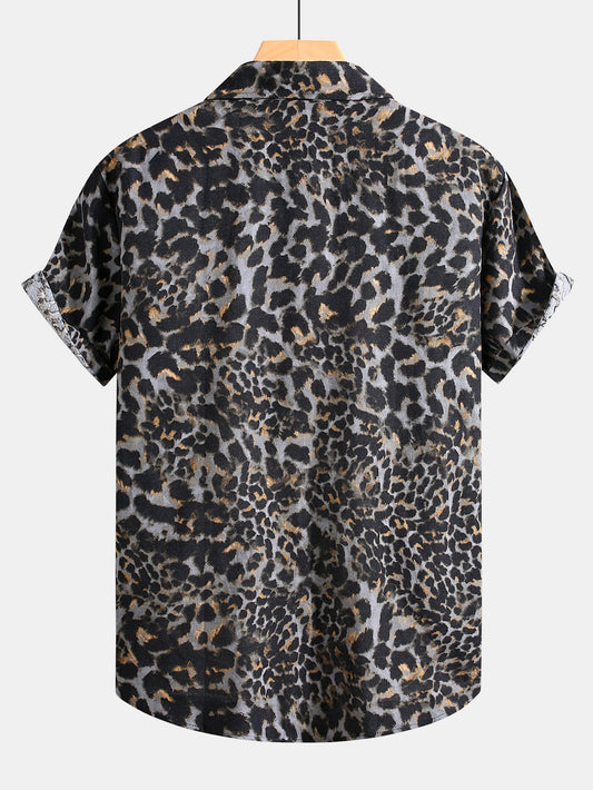Leopard Print Button Up Shirt