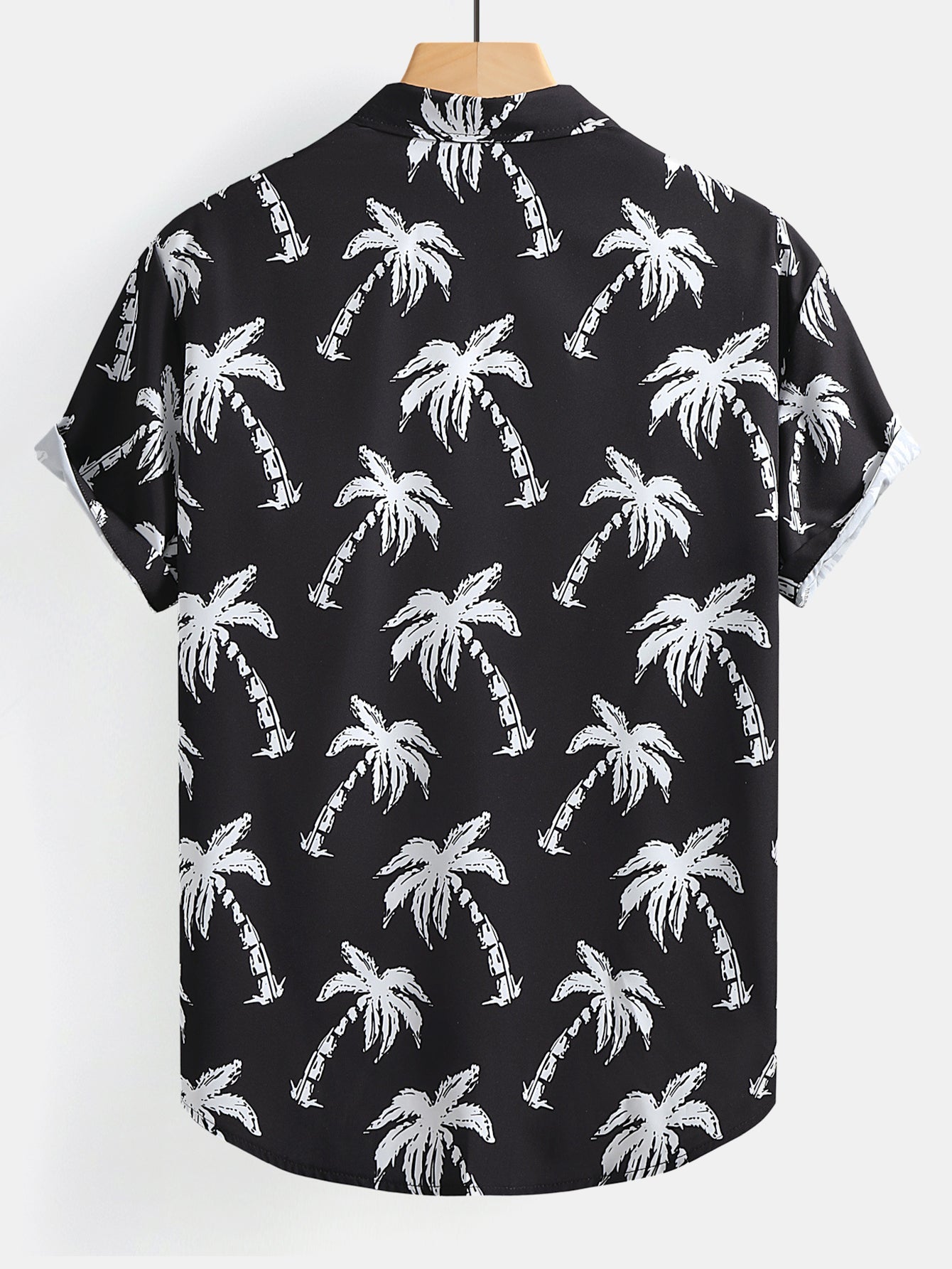 Palm Tree Print Button Up Shirt & Swim Shorts