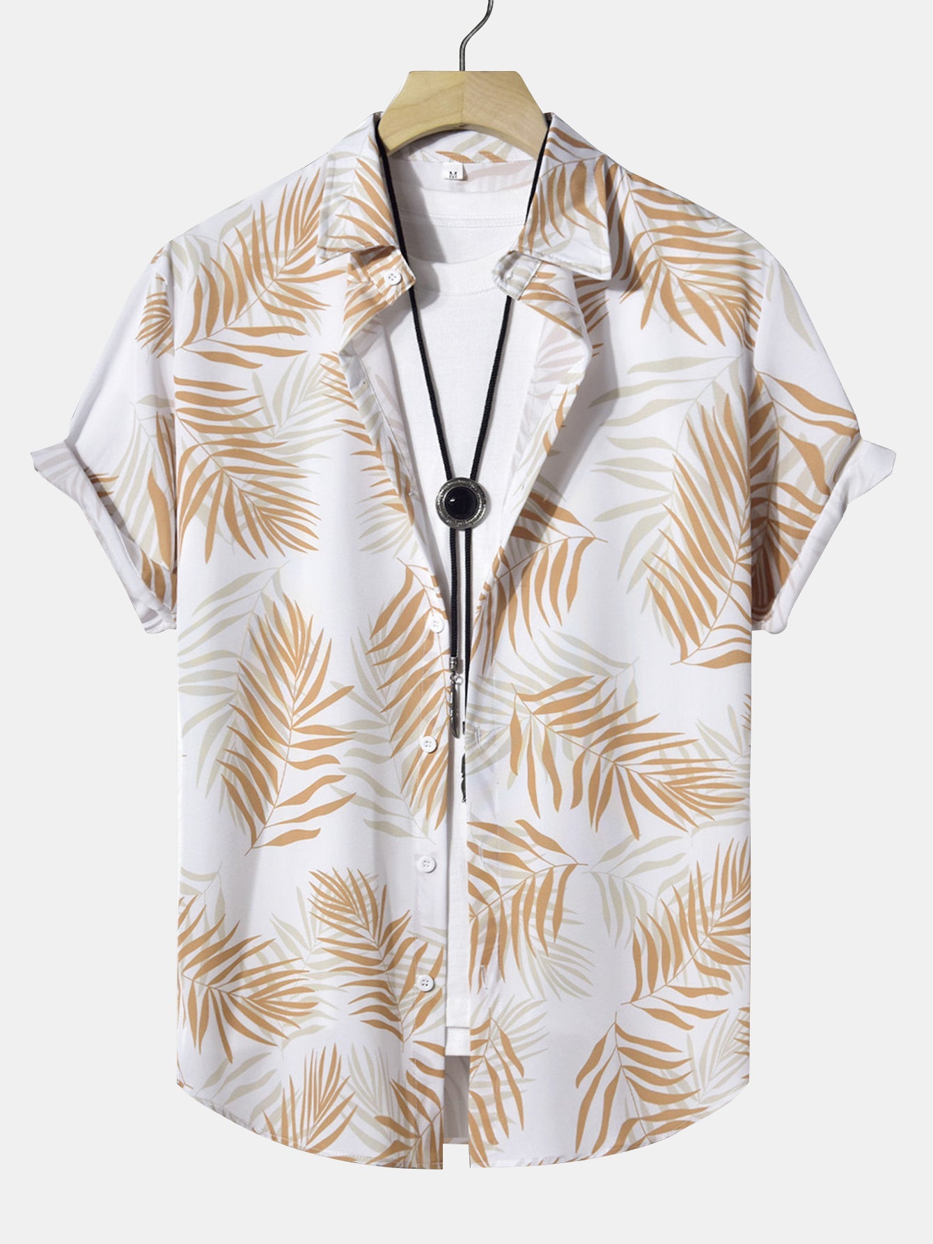 Leaf Print Button Up Shirt