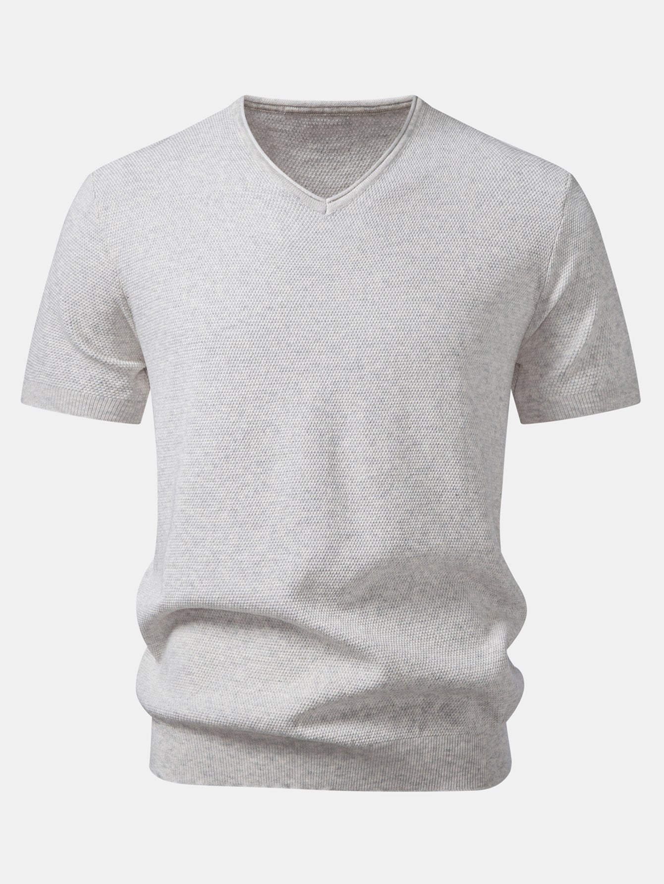 V-Neck Knit T-Shirt