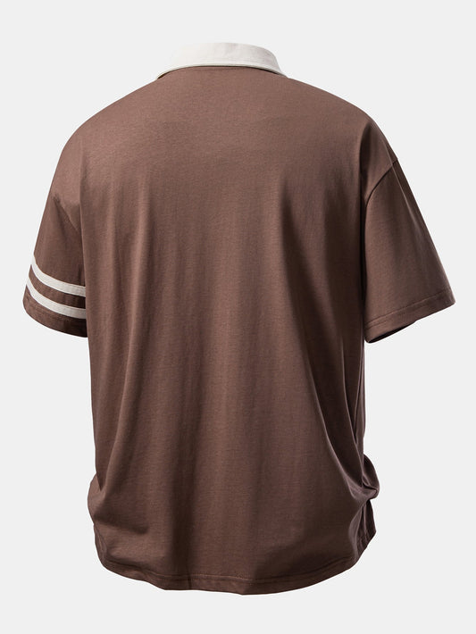 Relax Fit Contrast Collar Polo Shirt