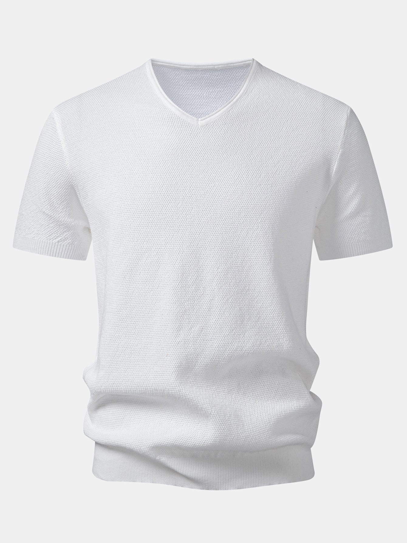 V-Neck Knit T-Shirt