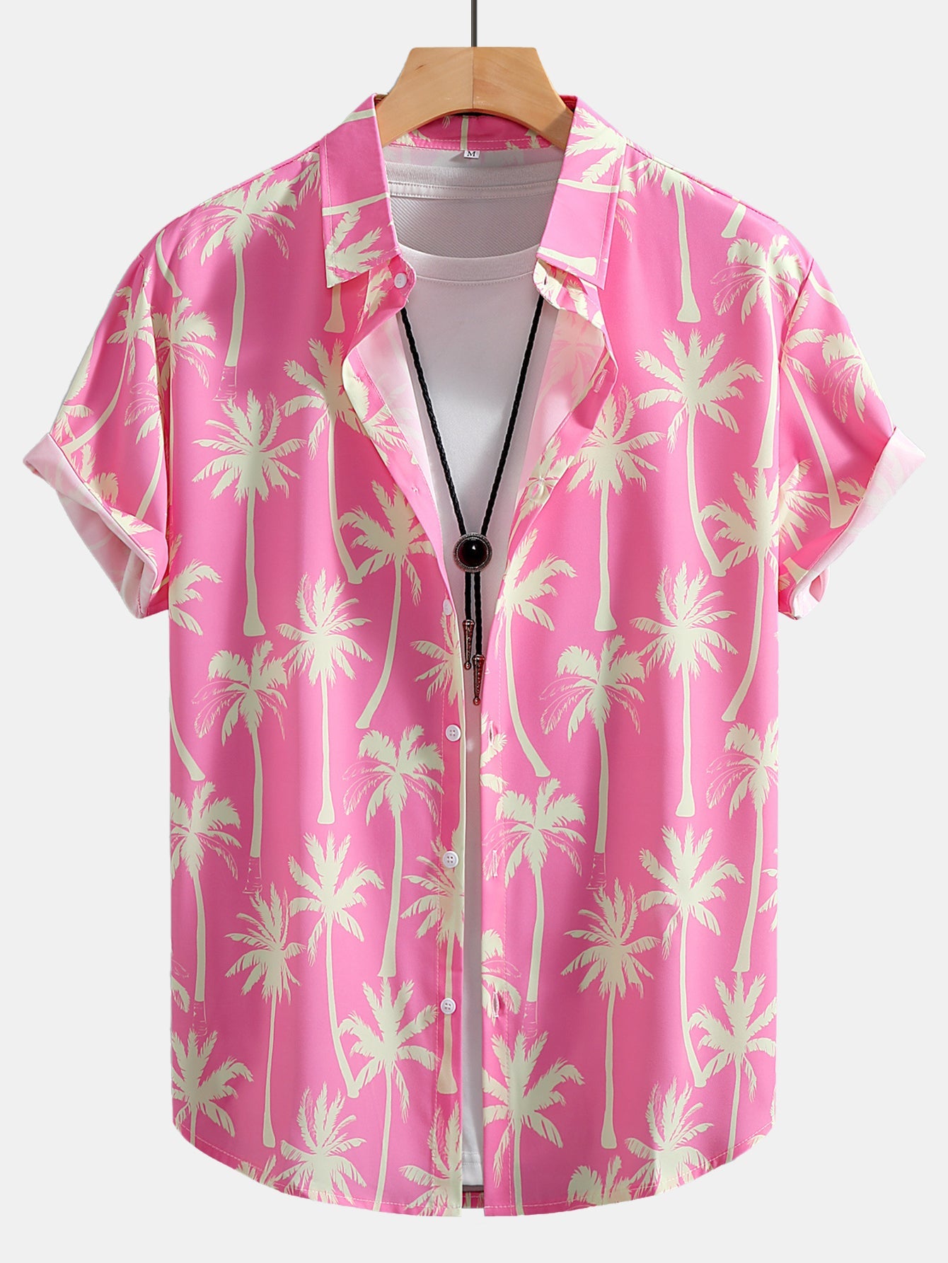 Palm Tree Print Button Up Shirt