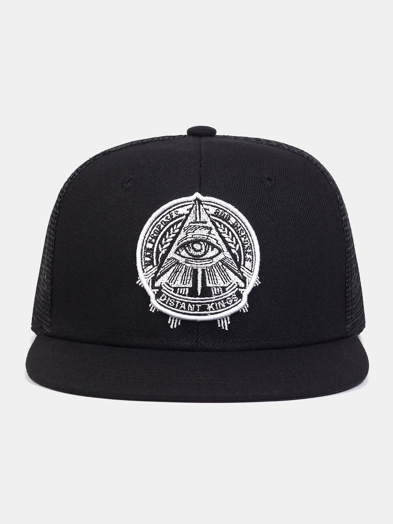 Eye Of God Embroidered Flat-brimmed Hat