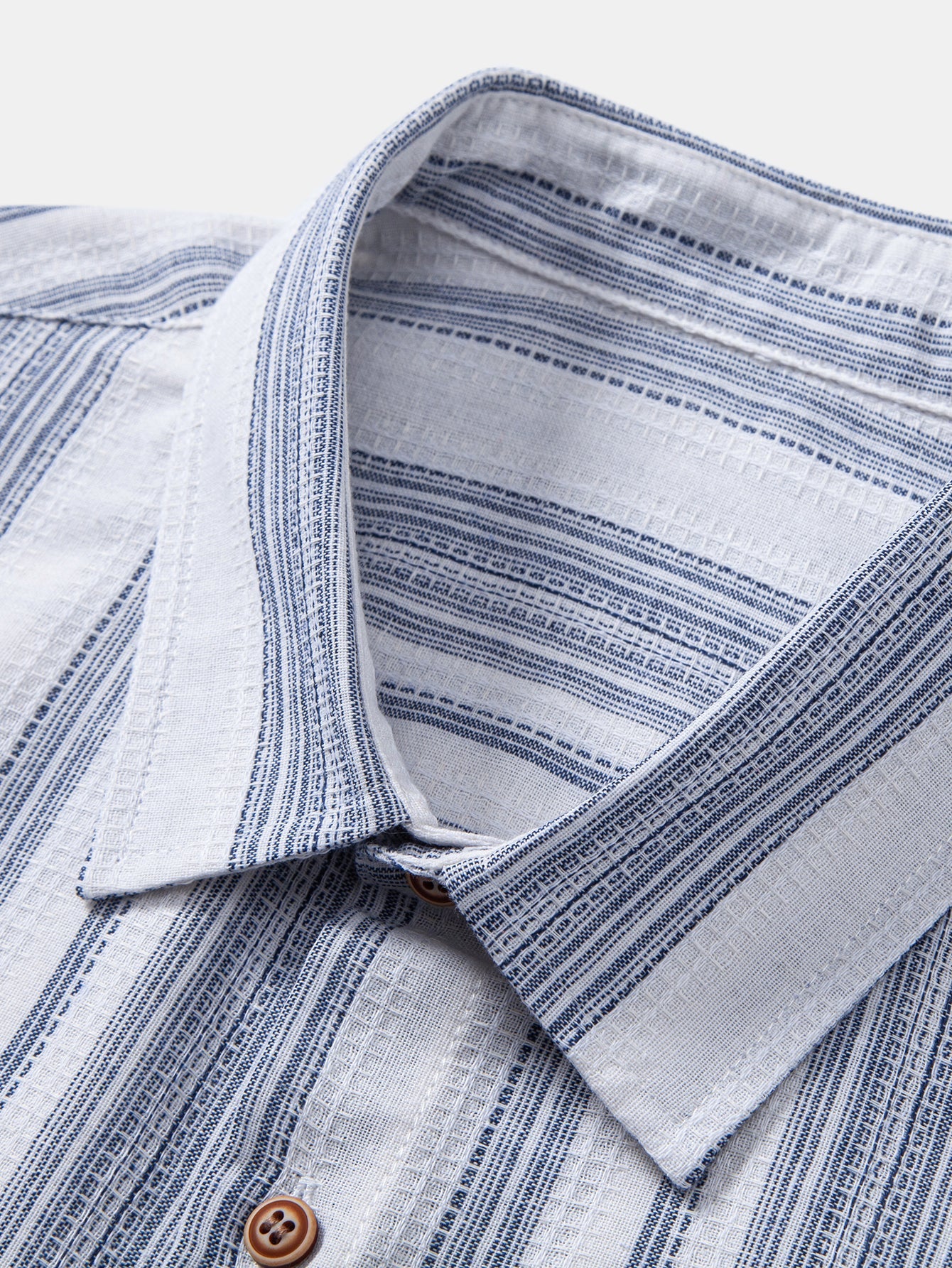 Stripe Linen Look Button Up Shirt & Crinkle Textured Drawstring 5" Shorts