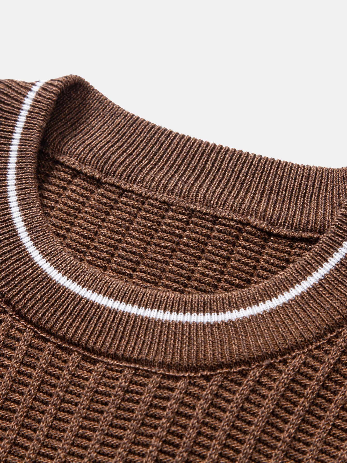 Contrast Trim Waffle Knit T-Shirt