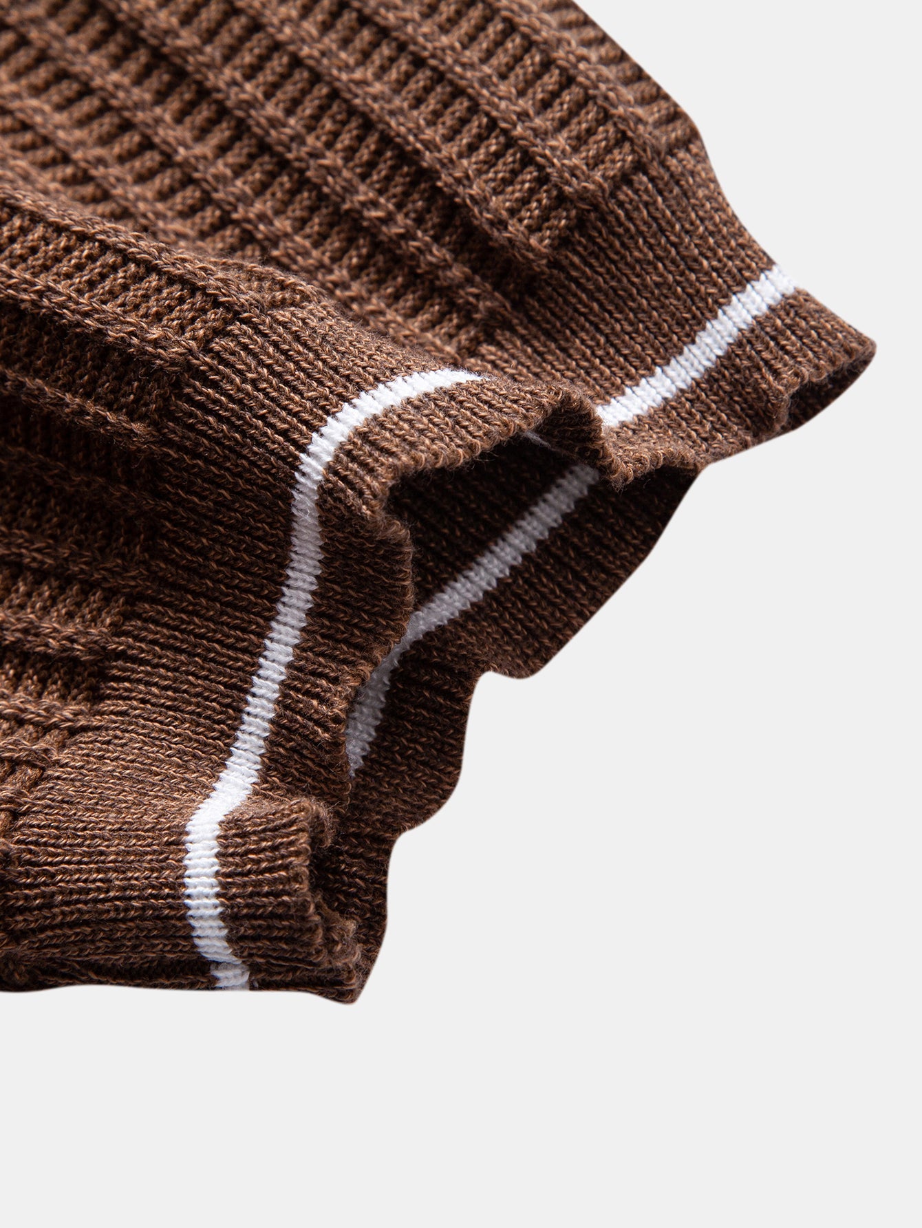 Contrast Trim Waffle Knit T-Shirt