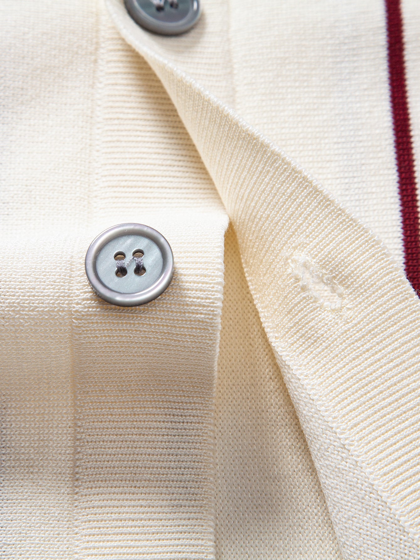Stripe Button Up Knit Shirt & Slim Fit Tapered Trousers