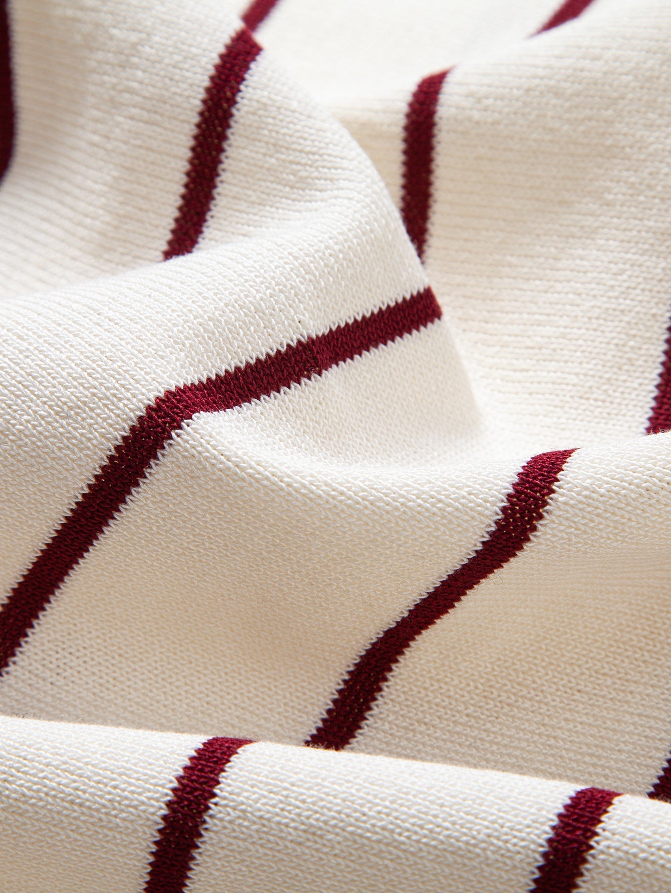 Stripe Button Up Knit Shirt & Slim Fit Tapered Trousers