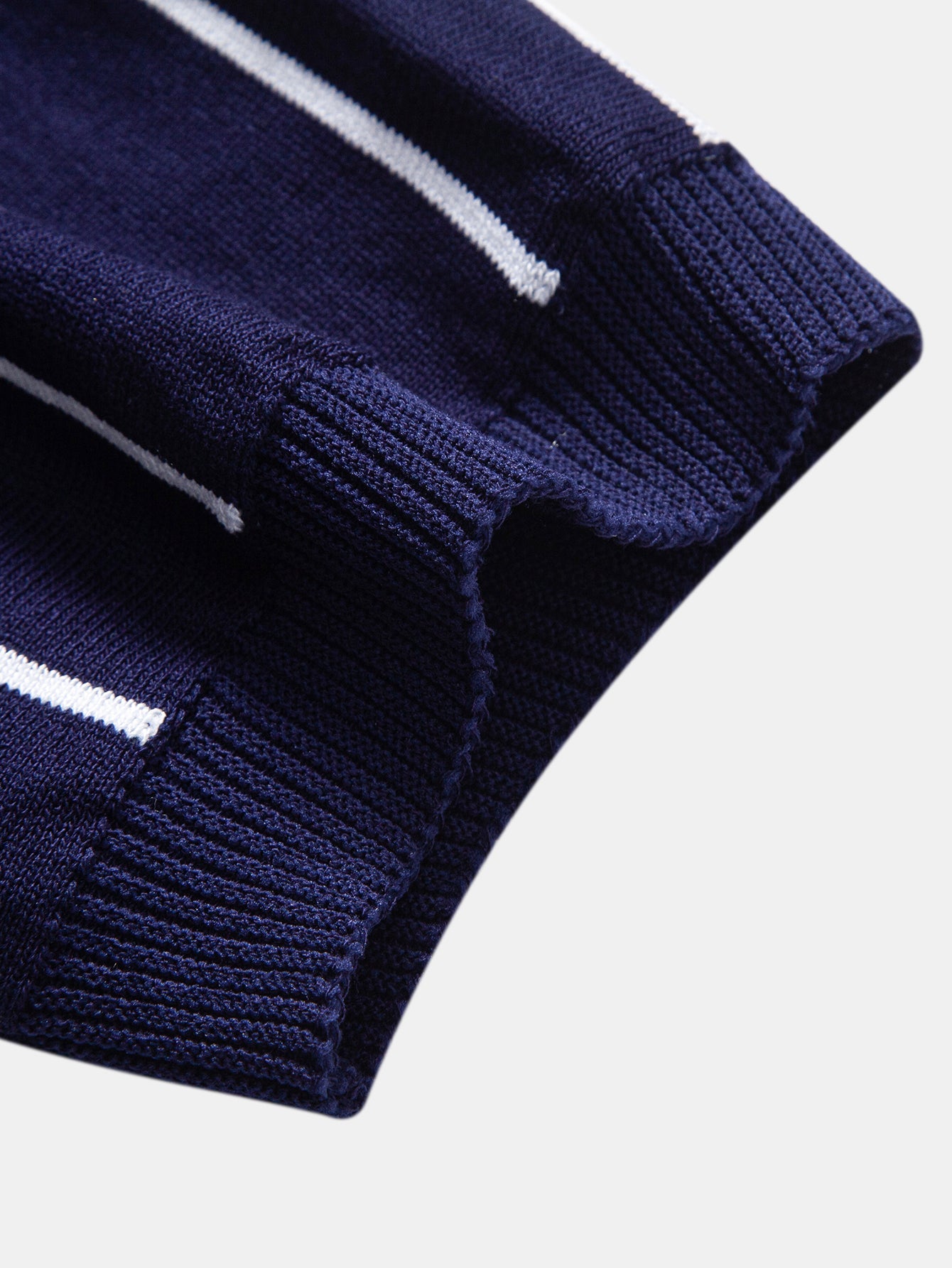 Stripe Button Up Knit Shirt & Straight Leg Ribbed Pants