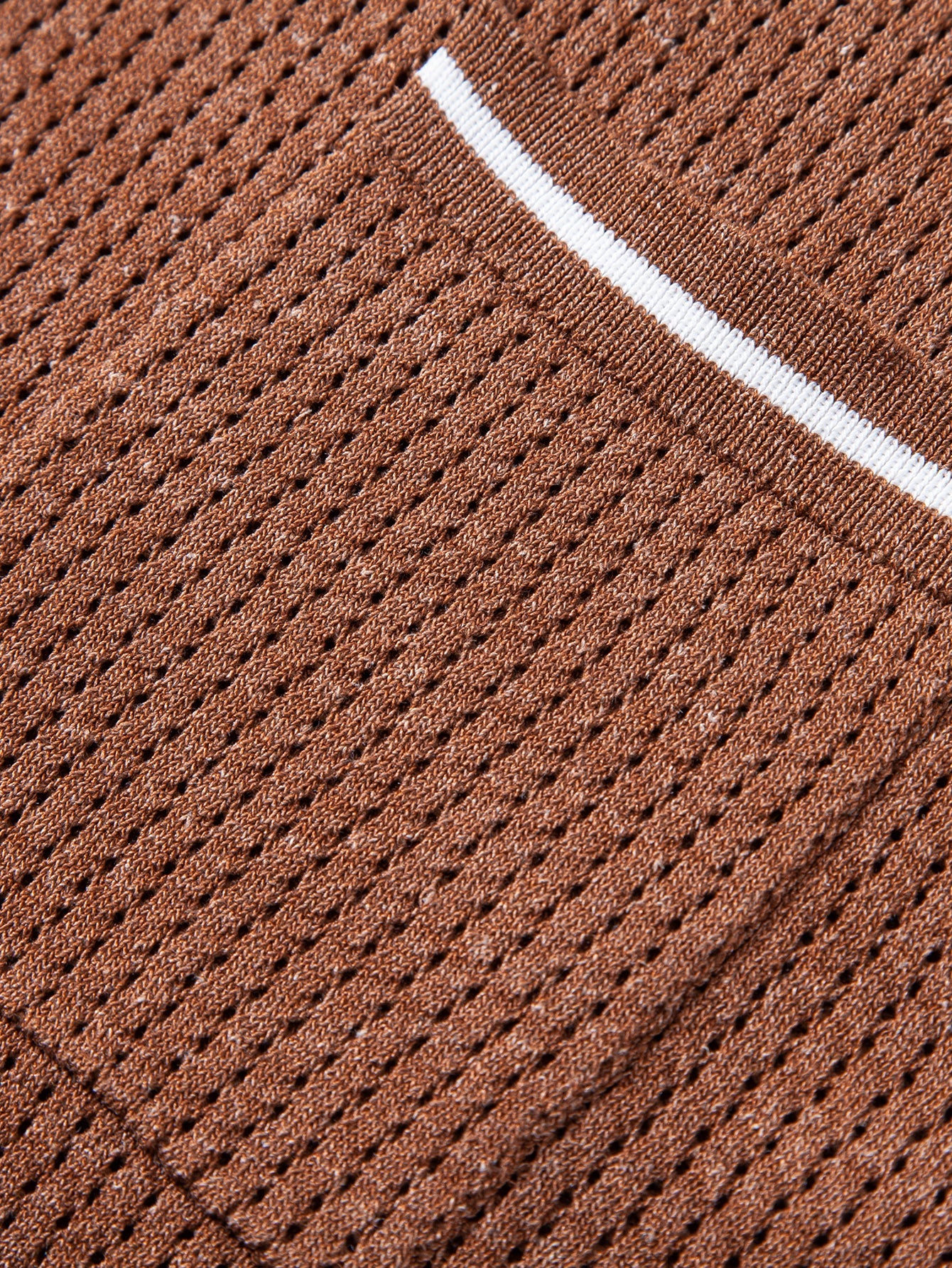 Contrast Stripe Trim Pocket Johnny Collar Knit Polo