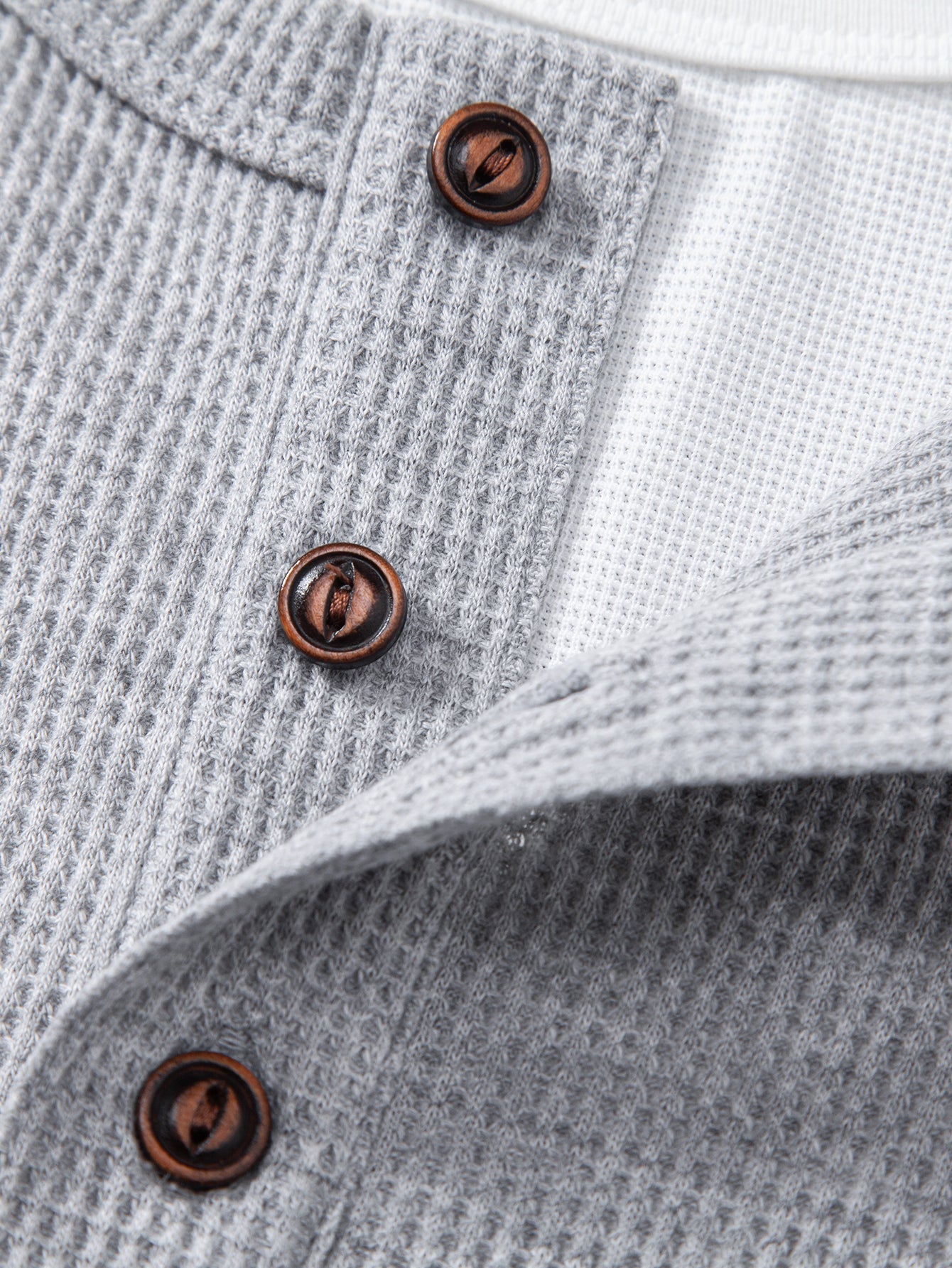 2 In 1 Waffle Henley Shirt