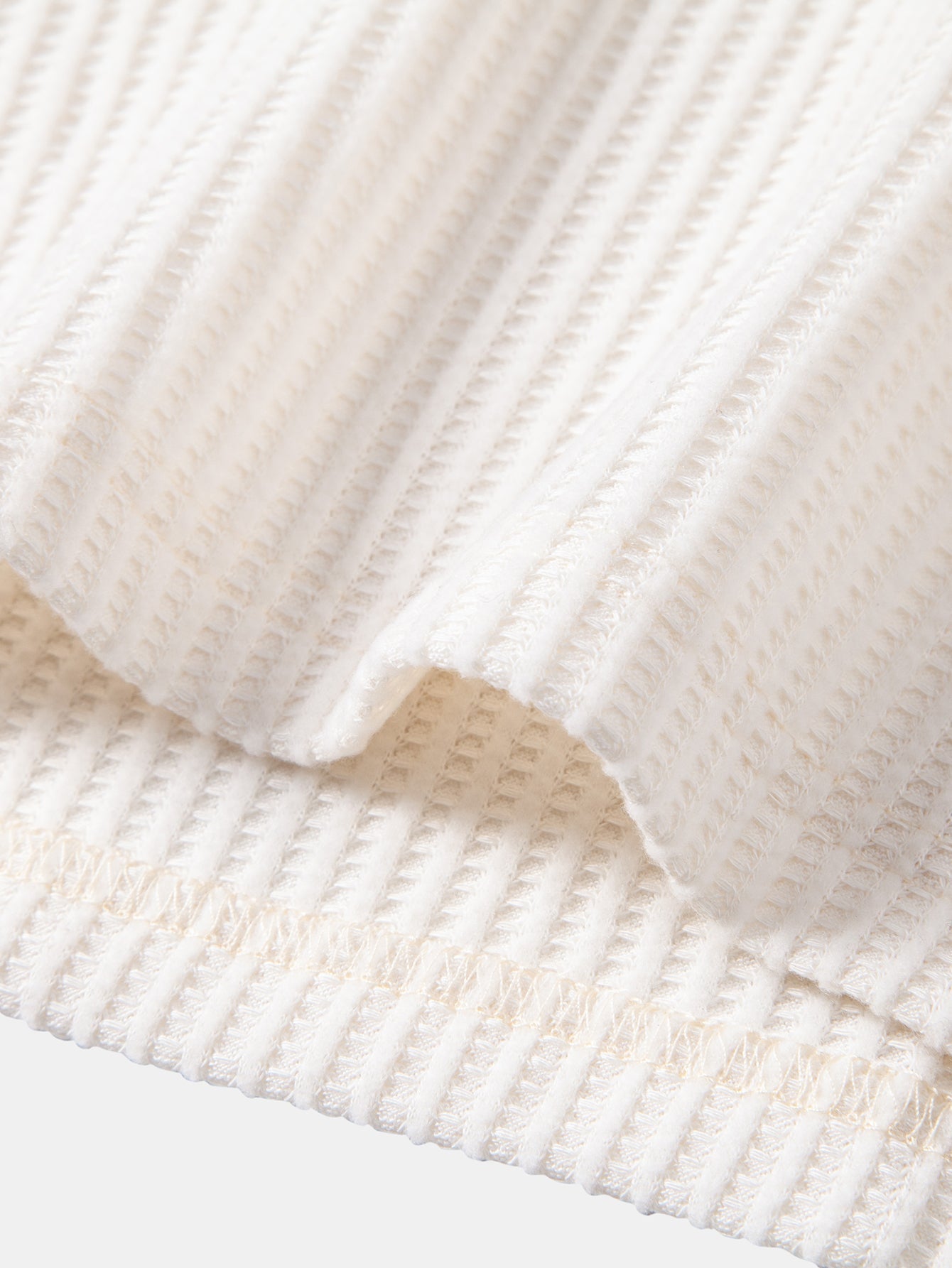 Contrast Waffle T-Shirt With Pocket & Drawstring Knitted Waffle Pants