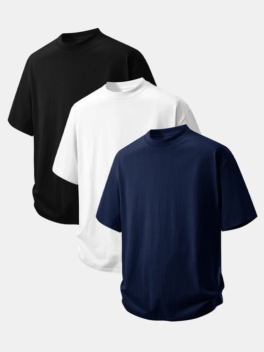 3 Pieces Relax Fit Cotton T-Shirt
